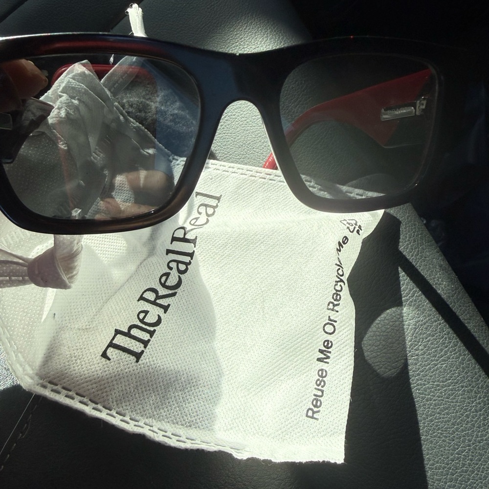 Prada Burgundy and Black Sunglasses